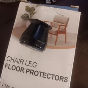 Black Chair Leg Floor Protectors Qty 13